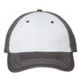 Cap America Hats Mens Relaxed Adjustable Dad Hat - White/Dark Grey