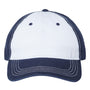 Cap America Hats Mens Relaxed Adjustable Dad Hat - White/Light Navy Blue