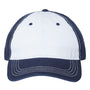 Cap America Mens Relaxed Adjustable Dad Hat - White/Light Navy Blue - NEW