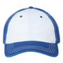 Cap America Mens Relaxed Adjustable Dad Hat - White/Royal Blue - NEW