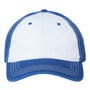 Cap America Hats Mens Relaxed Adjustable Dad Hat - White/Royal Blue
