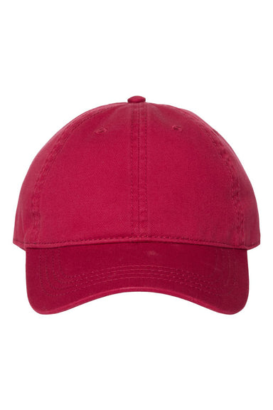 Cap America i1002 Mens Relaxed Adjustable Dad Hat Wine Red Flat Front
