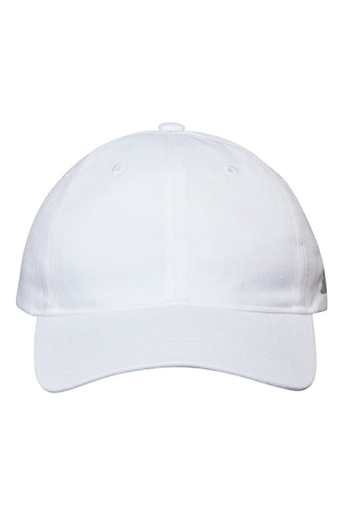 Adidas A12S Mens Sustainable Organic Relaxed Snapback Hat White Flat Front