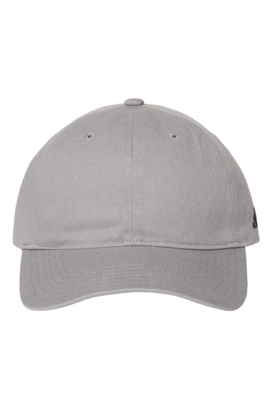 Adidas Hats A12S Mens Sustainable Organic Relaxed Snapback Hat Grey Flat Front