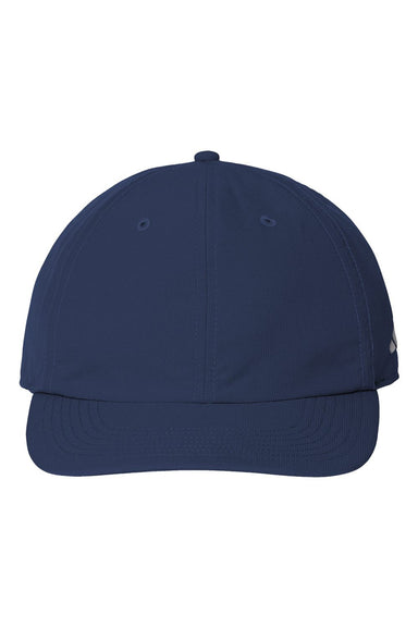 Adidas A605S Mens Sustainable Performance Hat Collegiate Navy Blue Flat Front