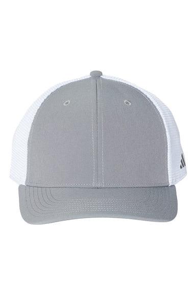 Adidas A627S Mens Sustainable Trucker Hat Grey Flat Front