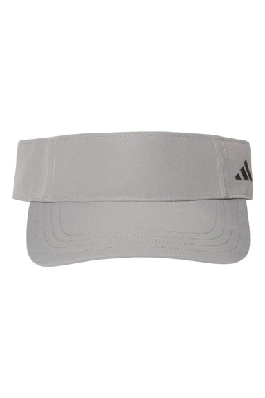 Adidas A653S Mens Sustainable Performance Moisture Wicking Adjustable Visor Grey Flat Front