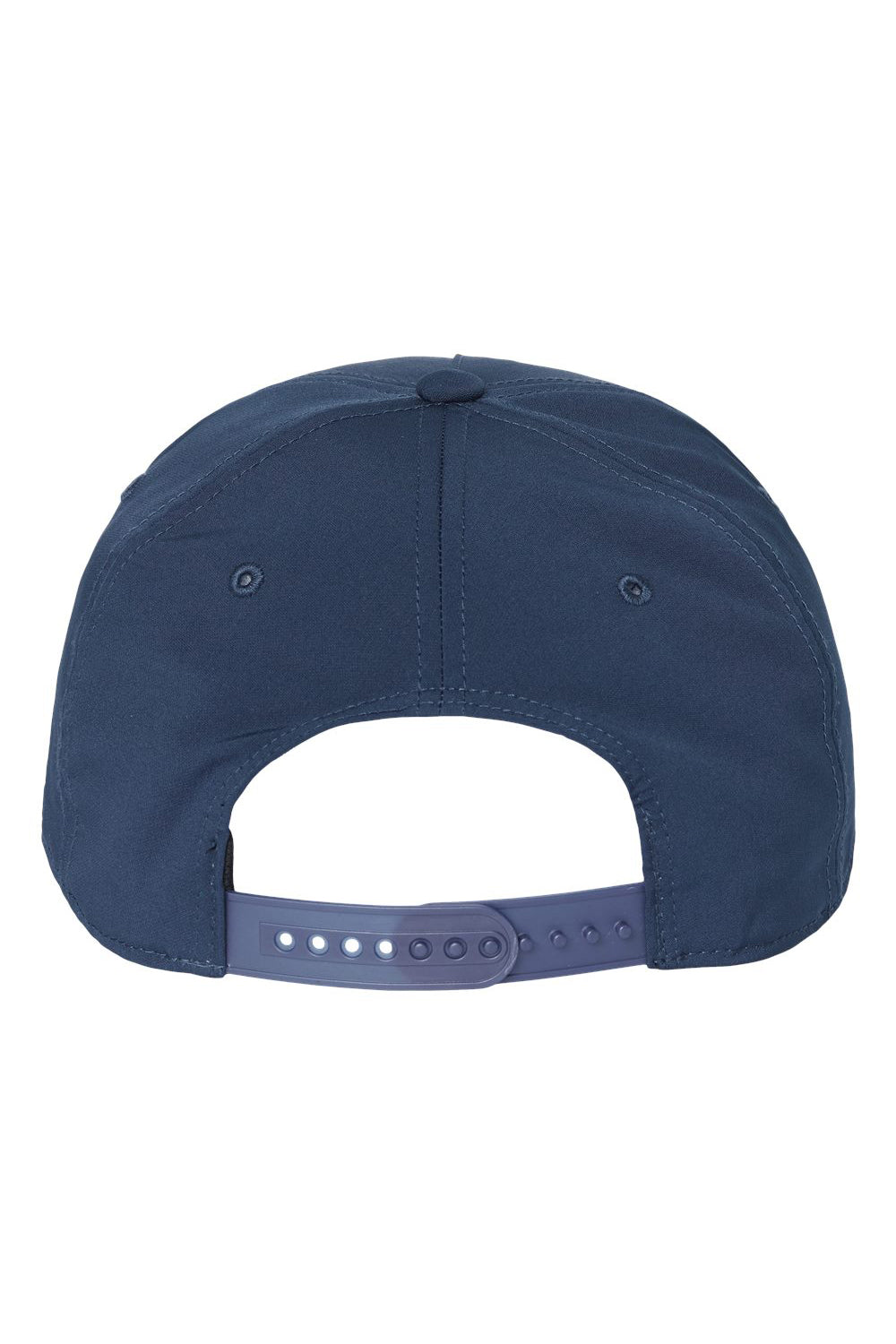 Adidas A671S Mens Sustainable Moisture Wicking Rope Snapback Hat Collegiate Navy Blue Flat Back