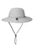 Adidas Hats A672S Mens Sustainable Moisture Wicking Sun Hat Grey Flat Back