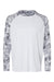Paragon 240 Mens Tortuga Extreme Performance Long Sleeve Hooded T-Shirt Hoodie White/Aluminum Grey Camo Flat Front