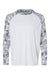 Paragon 240 Mens Tortuga Extreme Performance Moisture Wicking Long Sleeve Hooded T-Shirt Hoodie White/Aluminum Grey Camo Flat Front