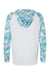 Paragon 240 Mens Tortuga Extreme Performance Moisture Wicking Long Sleeve Hooded T-Shirt Hoodie White/Aqua Blue Camo Flat Back