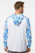 Paragon 240 Mens Tortuga Extreme Performance Moisture Wicking Long Sleeve Hooded T-Shirt Hoodie White/Blue Mist Camo Model Back