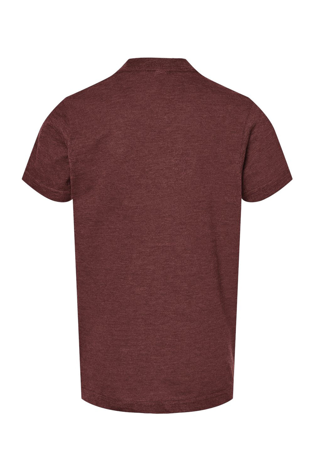 Tultex 235 Youth Fine Jersey Short Sleeve Crewneck T-Shirt Heather Burgundy Flat Back