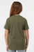Tultex 235 Youth Fine Jersey Short Sleeve Crewneck T-Shirt Heather Military Green Model Back
