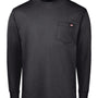 Dickies Mens Long Sleeve Crewneck T-Shirt w/ Pocket - Black - NEW