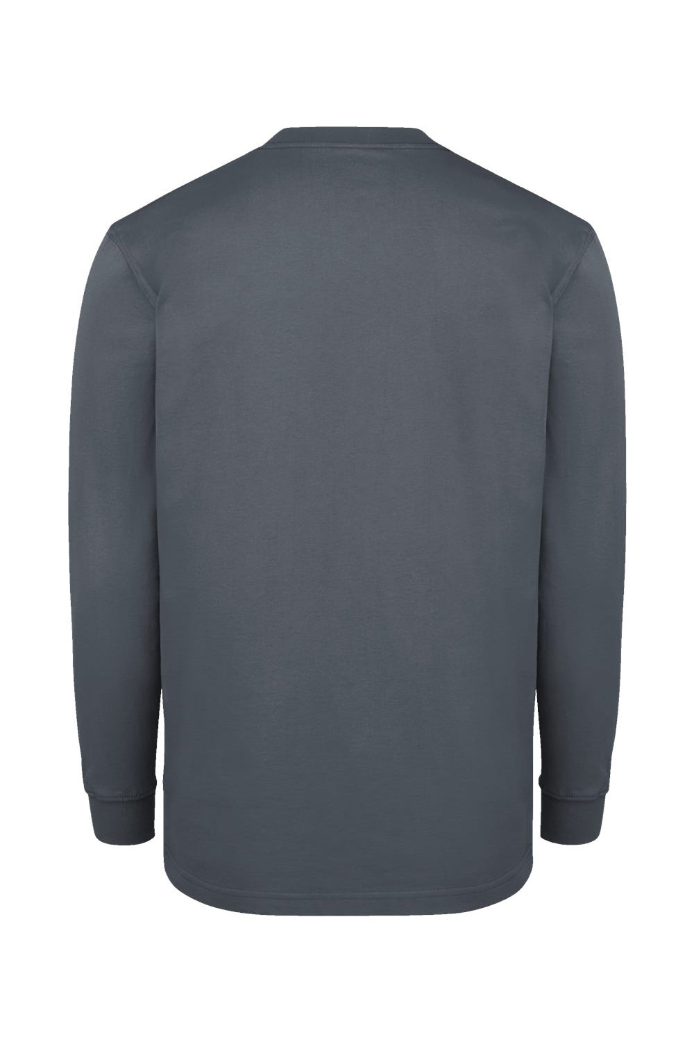 Dickies WL50 Mens Long Sleeve Crewneck T-Shirt w/ Pocket Charcoal Grey Flat Back