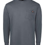 Dickies Mens Long Sleeve Crewneck T-Shirt w/ Pocket - Charcoal Grey - NEW