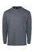 Dickies WL50 Mens Long Sleeve Crewneck T-Shirt w/ Pocket Charcoal Grey Flat Front
