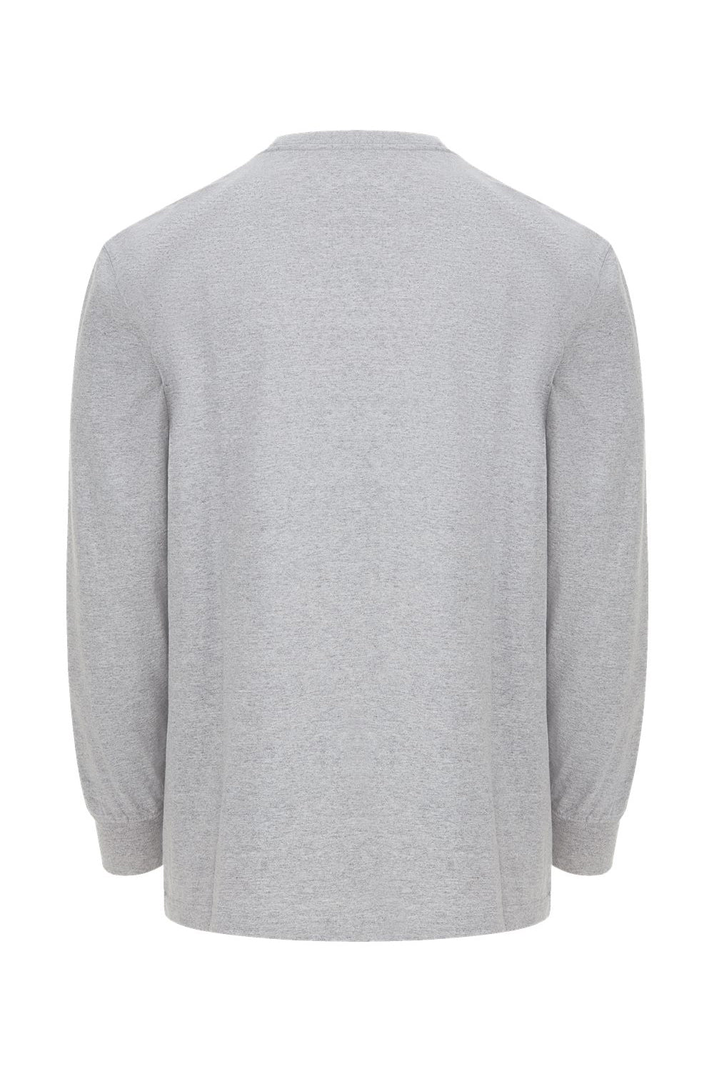 Dickies WL50 Mens Long Sleeve Crewneck T-Shirt w/ Pocket Heather Grey Flat Back