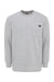 Dickies WL50 Mens Long Sleeve Crewneck T-Shirt w/ Pocket Heather Grey Flat Front