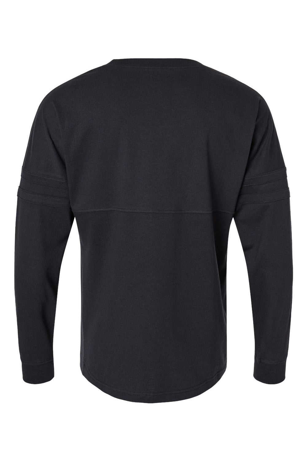 Boxercraft BW3514 Womens Pom Pom Long Sleeve Crewneck T-Shirt Black Flat Back