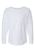Boxercraft BW3514 Womens Pom Pom Long Sleeve Crewneck T-Shirt White Flat Front