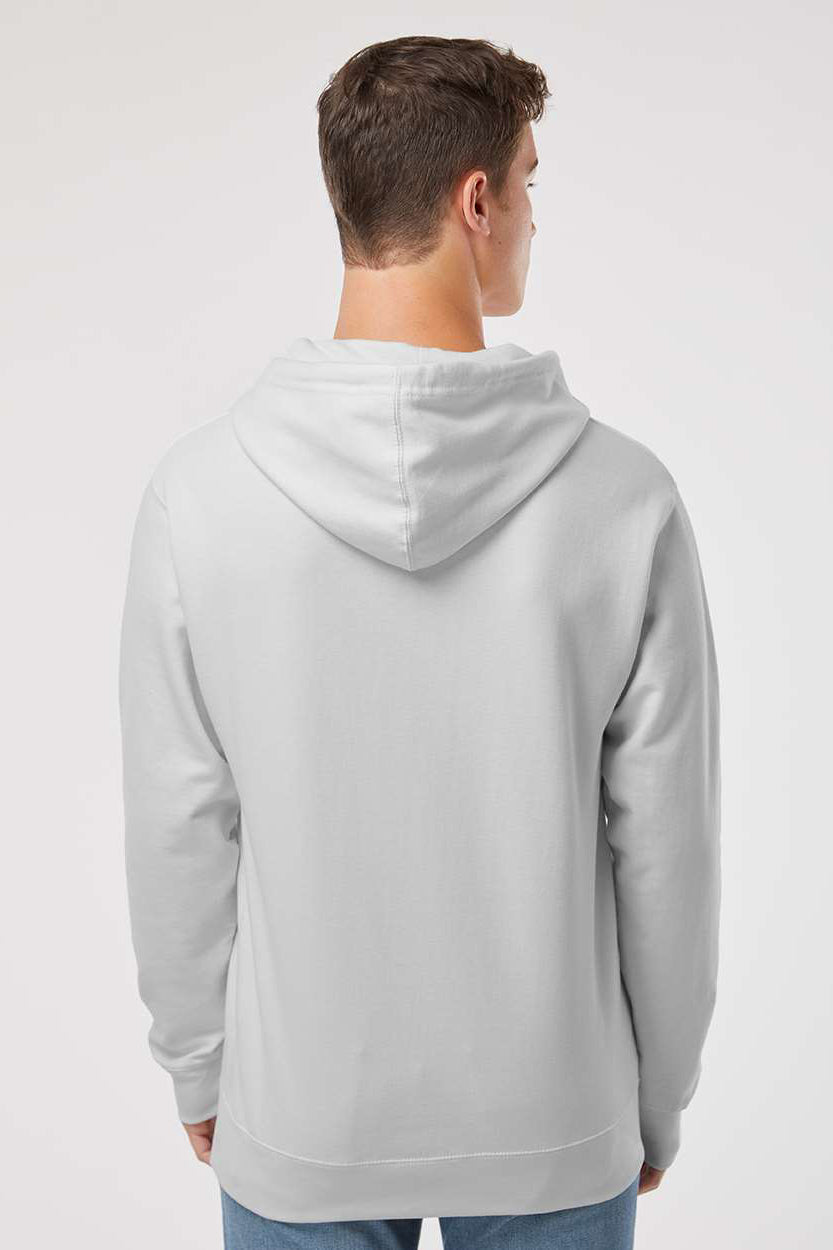 Independent Trading Company SS4500 Mens Hooded Sweatshirt Hoodie w/ Pouch Pocket Smoke Grey Model Back