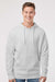 Independent Trading Company SS4500 Mens Hooded Sweatshirt Hoodie w/ Pouch Pocket Smoke Grey Model Front