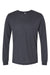 Bella + Canvas BC3513/3513 Mens Jersey Long Sleeve Crewneck T-Shirt Solid Dark Grey Flat Front