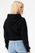 Bella + Canvas 7519 Womens Classic Hooded Sweatshirt Hoodie Black Model Back