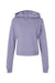 Bella + Canvas 7519 Womens Classic Hooded Sweatshirt Hoodie Dark Lavender Flat Front