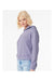 Bella + Canvas 7519 Womens Classic Hooded Sweatshirt Hoodie Dark Lavender Model Side
