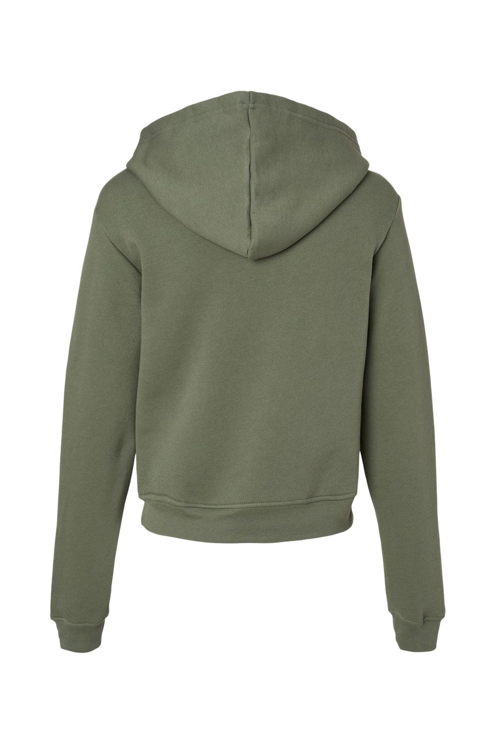 Bella + Canvas 7519 Womens Classic Hooded Sweatshirt Hoodie Military Green Flat Back