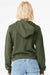 Bella + Canvas 7519 Womens Classic Hooded Sweatshirt Hoodie Military Green Model Back