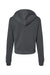 Bella + Canvas 7519 Womens Classic Hooded Sweatshirt Hoodie Heather Dark Grey Flat Back