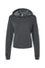 Bella + Canvas 7519 Womens Classic Hooded Sweatshirt Hoodie Heather Dark Grey Flat Front