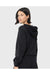 Bella + Canvas 7519 Womens Classic Hooded Sweatshirt Hoodie Heather Dark Grey Model Back