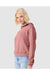 Bella + Canvas 7519 Womens Classic Hooded Sweatshirt Hoodie Mauve Model Side