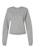 Bella + Canvas 7511 Womens Sponge Fleece Classic Crewneck Sweatshirt Heather Grey Flat Front