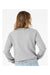 Bella + Canvas 7511 Womens Sponge Fleece Classic Crewneck Sweatshirt Heather Grey Model Back