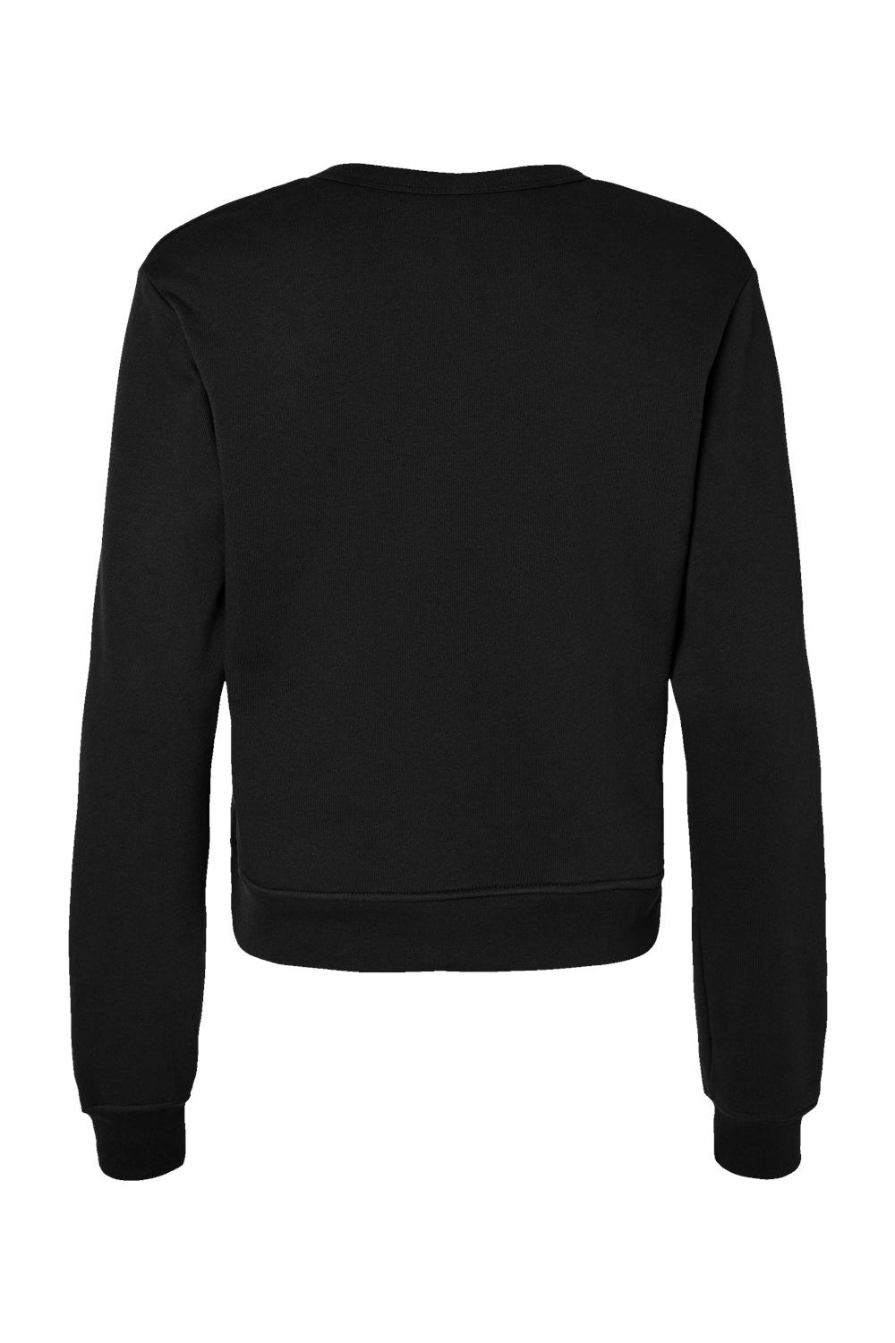 Bella + Canvas 7511 Womens Sponge Fleece Classic Crewneck Sweatshirt Black Flat Back