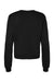 Bella + Canvas 7511 Womens Sponge Fleece Classic Crewneck Sweatshirt Black Flat Back
