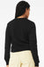 Bella + Canvas 7511 Womens Sponge Fleece Classic Crewneck Sweatshirt Black Model Back