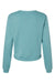 Bella + Canvas 7511 Womens Sponge Fleece Classic Crewneck Sweatshirt Heather Blue Lagoon Flat Back