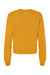 Bella + Canvas 7511 Womens Sponge Fleece Classic Crewneck Sweatshirt Heather Mustard Flat Back