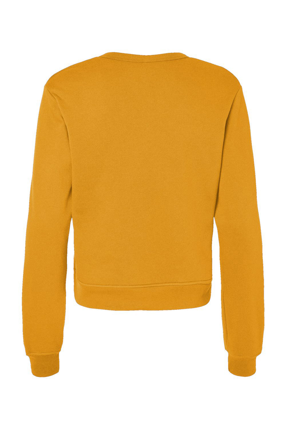 Bella + Canvas 7511 Womens Sponge Fleece Classic Crewneck Sweatshirt Heather Mustard Flat Back