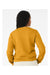 Bella + Canvas 7511 Womens Sponge Fleece Classic Crewneck Sweatshirt Heather Mustard Model Back