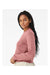 Bella + Canvas 7511 Womens Sponge Fleece Classic Crewneck Sweatshirt Mauve Model Side