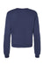Bella + Canvas 7511 Womens Sponge Fleece Classic Crewneck Sweatshirt Navy Blue Flat Back